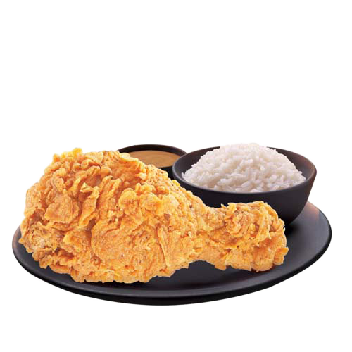 1-pc Fried Chicken With Rice (solo)
