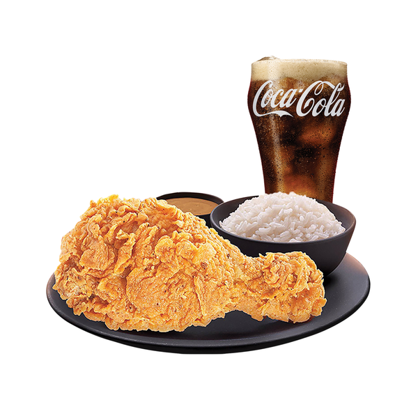 1-Pc Fried Chicken With Rice (Combo)