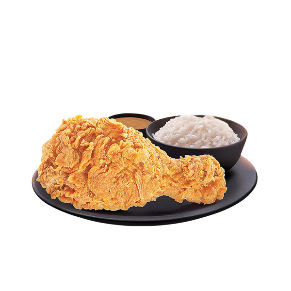 1-Pc Fried Chicken With Rice (Solo)