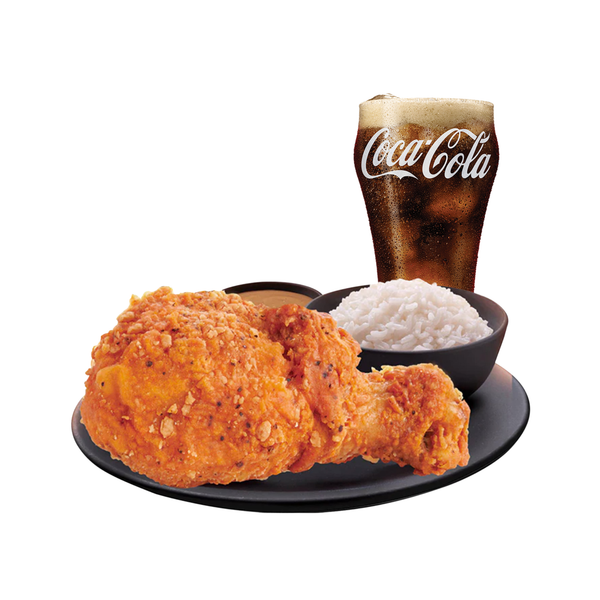 1-Pc Spicy Fried Chicken With Rice (Combo)