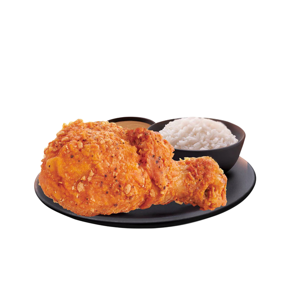1-Pc Spicy Fried Chicken With Rice (Solo)
