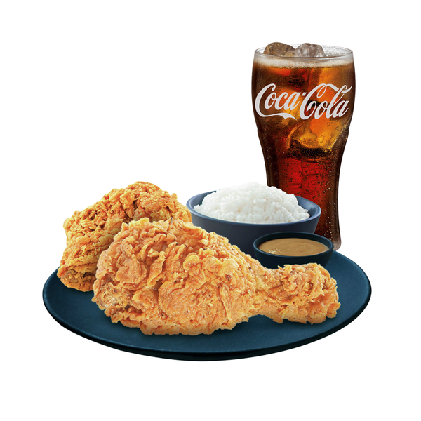 2-pc Fried Chicken With Rice (combo)