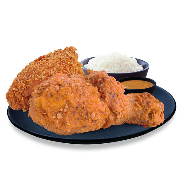 2-pc Spicy Fried Chicken With Rice (ala carte)
