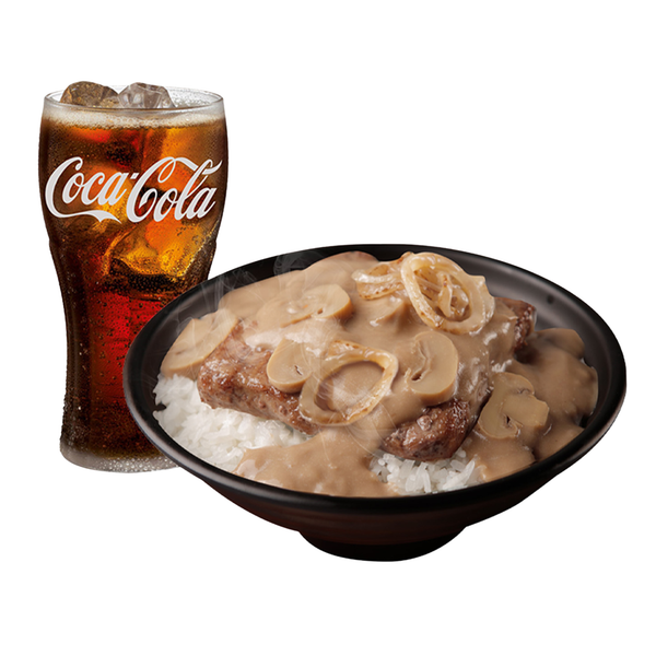 Beefy Mushroom Rice Bowl (Combo)