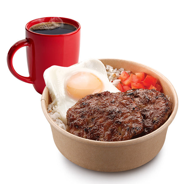 Longganisa Patty Rice Bowl Combo (Available at 5AM  TO 11AM only)