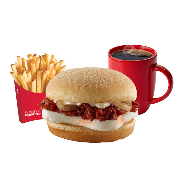 Corned Beef Pandesal Combo (Available at 5AM TO 11AM only)