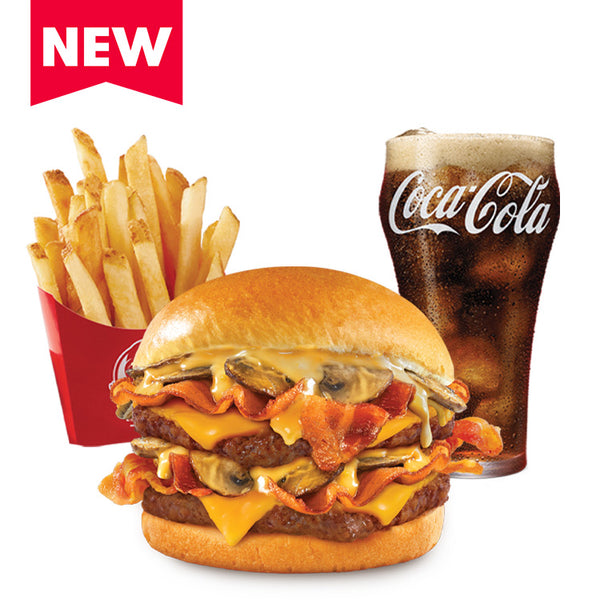 Double Double Bacon Mushroom Melt (Combo)