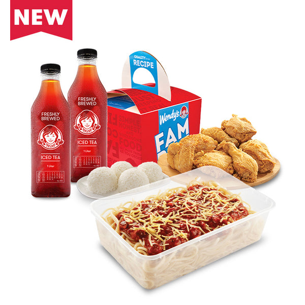 Fambox Fried Chicken With Spaghetti For 4 - Litro Iced Tea
